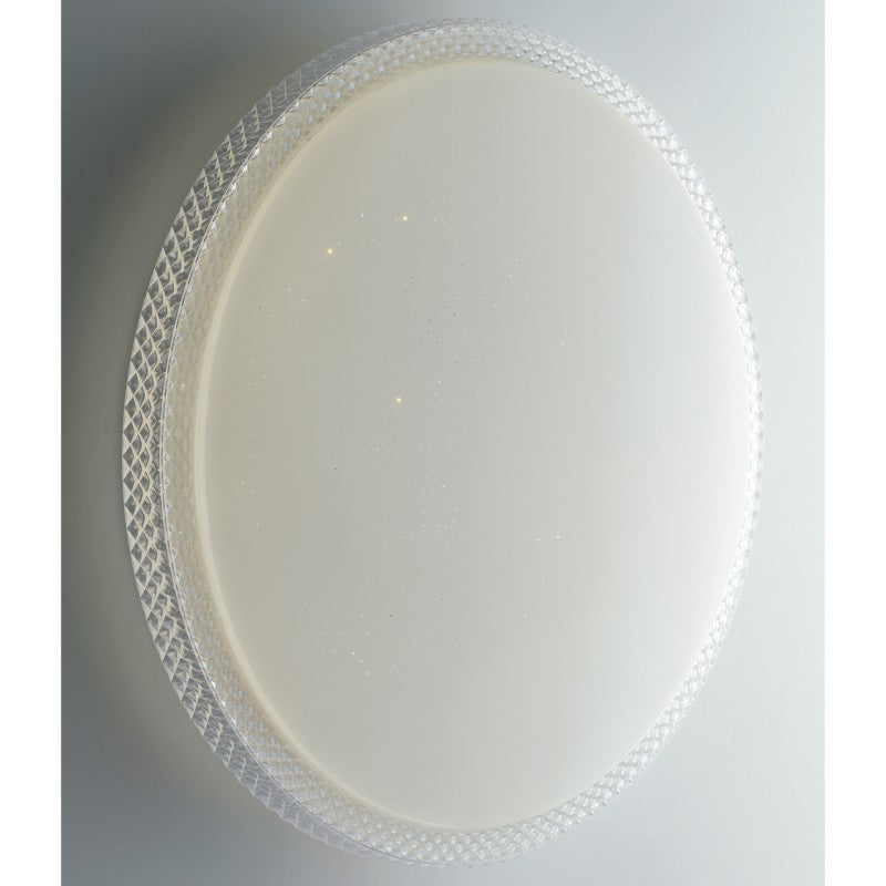 PIXEL ROUND WHITE LED CEILING LIGHT 66W 6540LM CCT DIMMABLE WI-FI WITH REMOTE CONTROL 76.5X10X76.5CM 