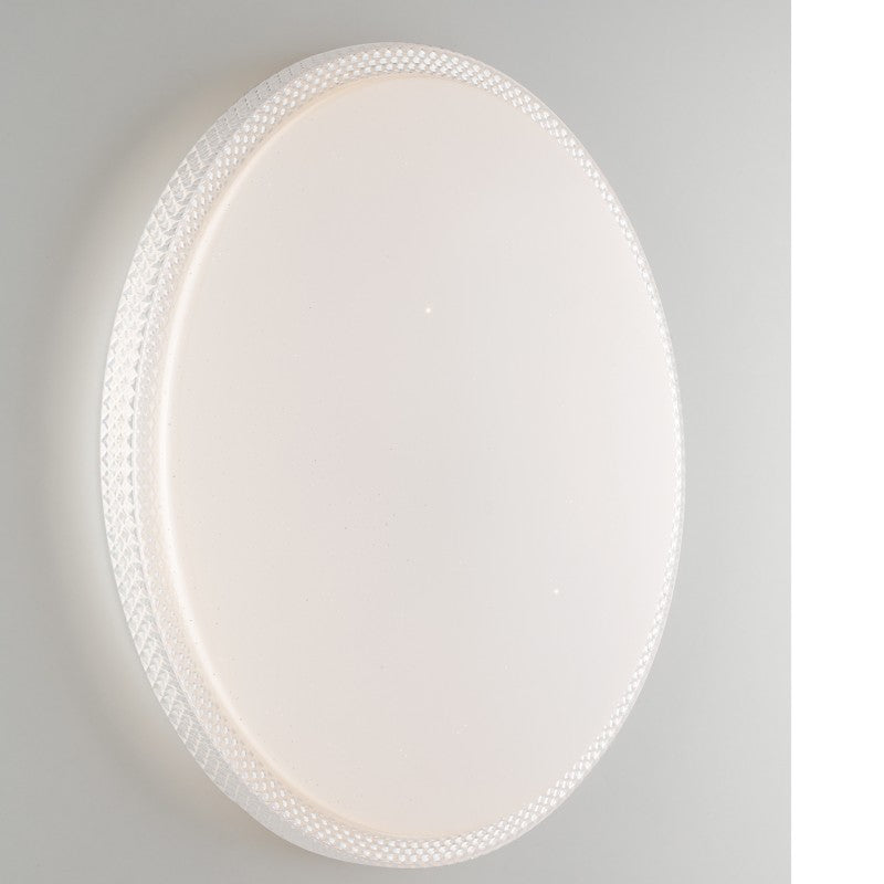 PIXEL ROUND WHITE LED CEILING LIGHT 66W 6540LM CCT DIMMABLE WI-FI WITH REMOTE CONTROL 76.5X10X76.5CM 