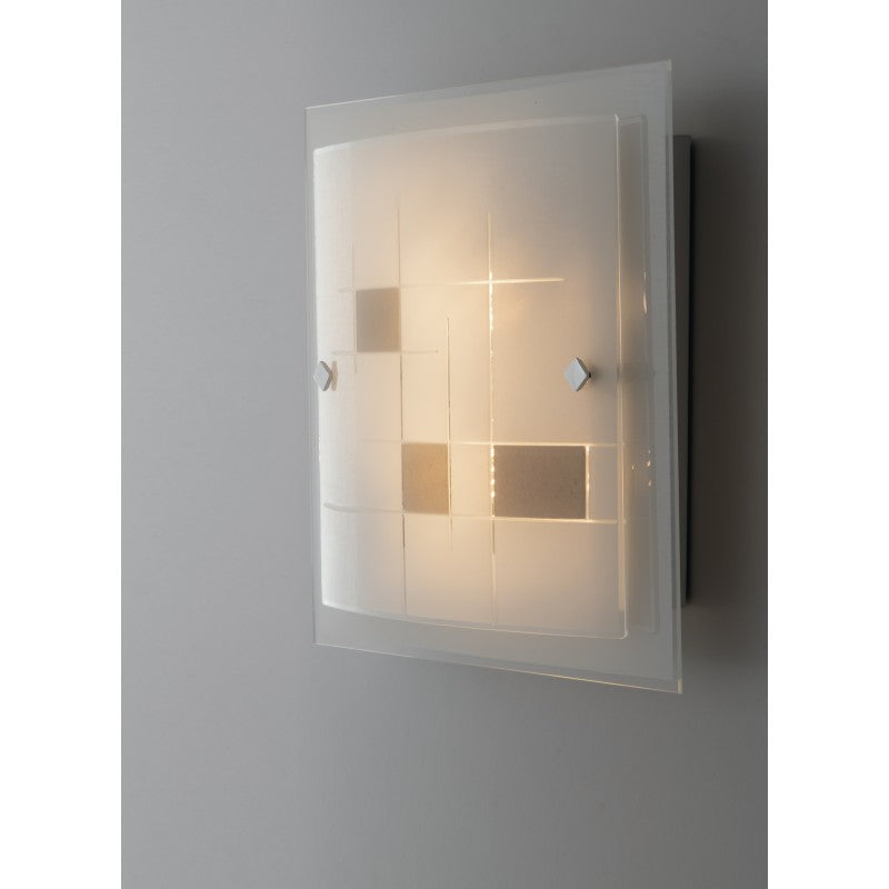 PLAFONIERA MUSA OPALE/TORTORA 2XE27 30X8,5X30CM