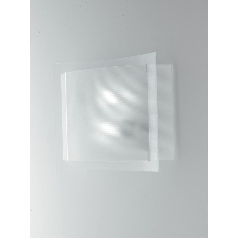 PLAFONIERA RIGHE BIANCA 2XE27 35X8X28CM