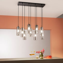 MAGIC BLACK/SMOKE SUSPENSION 9XE27 90X30X150CM 