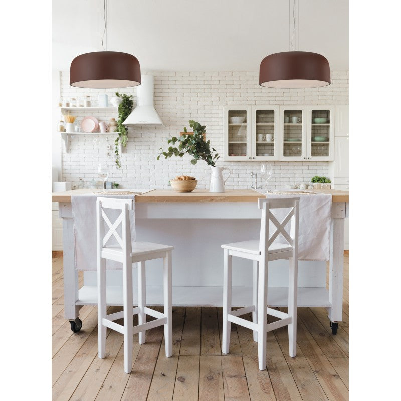 SUSPENSION BISTROT CORTEN 4XE27 52X52X22CM 