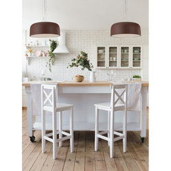 SUSPENSION BISTROT CORTEN 4XE27 52X52X22CM 