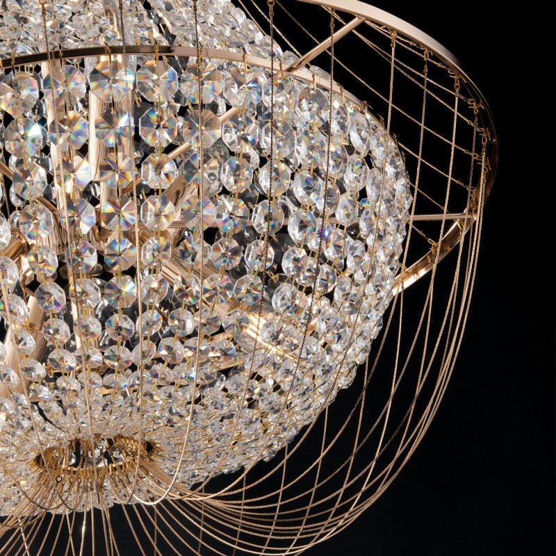 SOSPENSIONE VIENNA ORO 4XE14 45X120CM