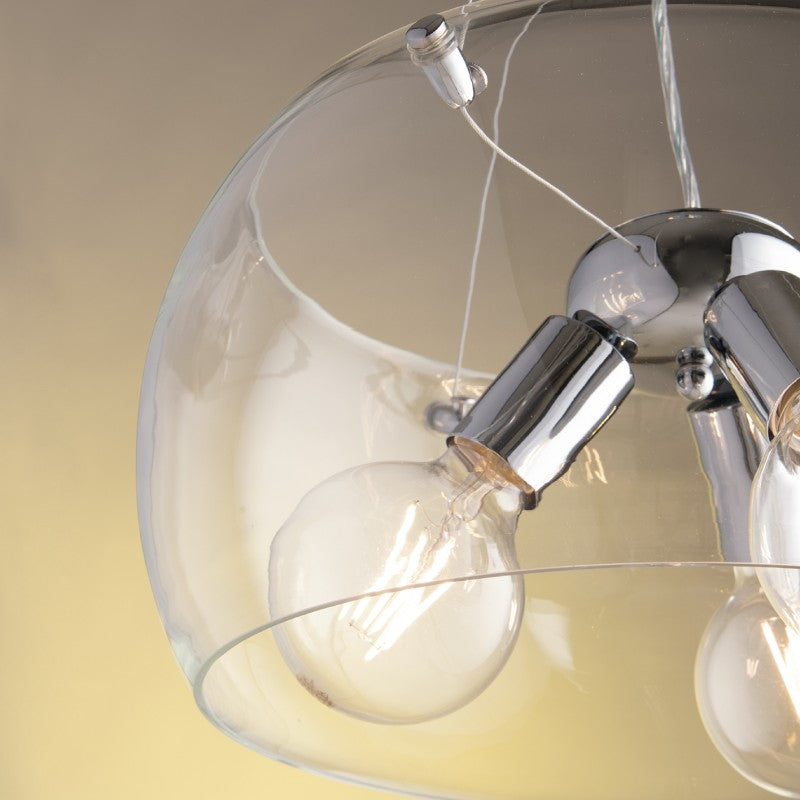 EQUATOR SUSPENSION CHROME/TRANSPARENT 3XE27 40X40X120CM 